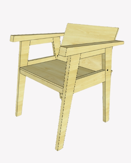 Fauteuil en bois de palette